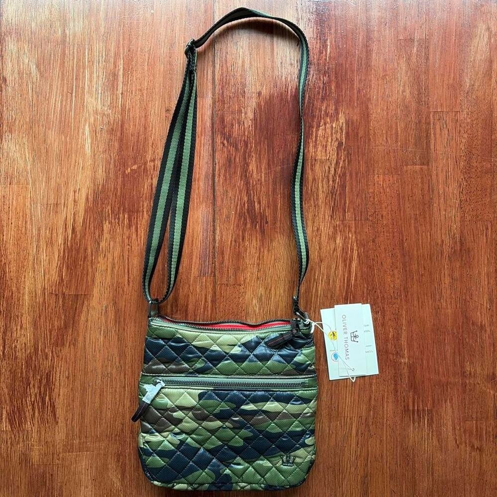 NWT Oliver Thomas Camo Kitchen Sink Crossbody – Unisex & Vegan